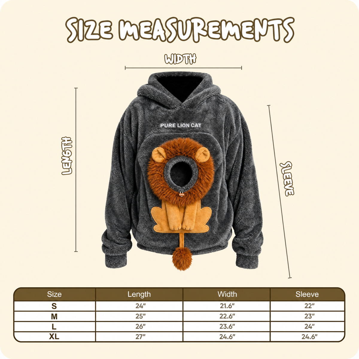 Pure Lion Cat HOODIE